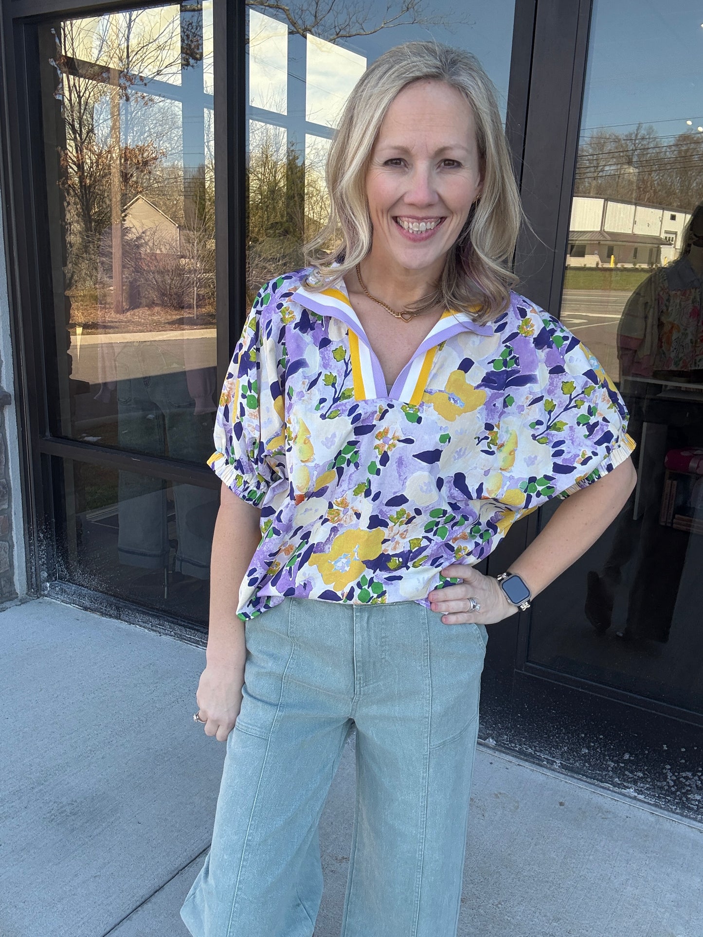 Meadow Breeze Top- Purple