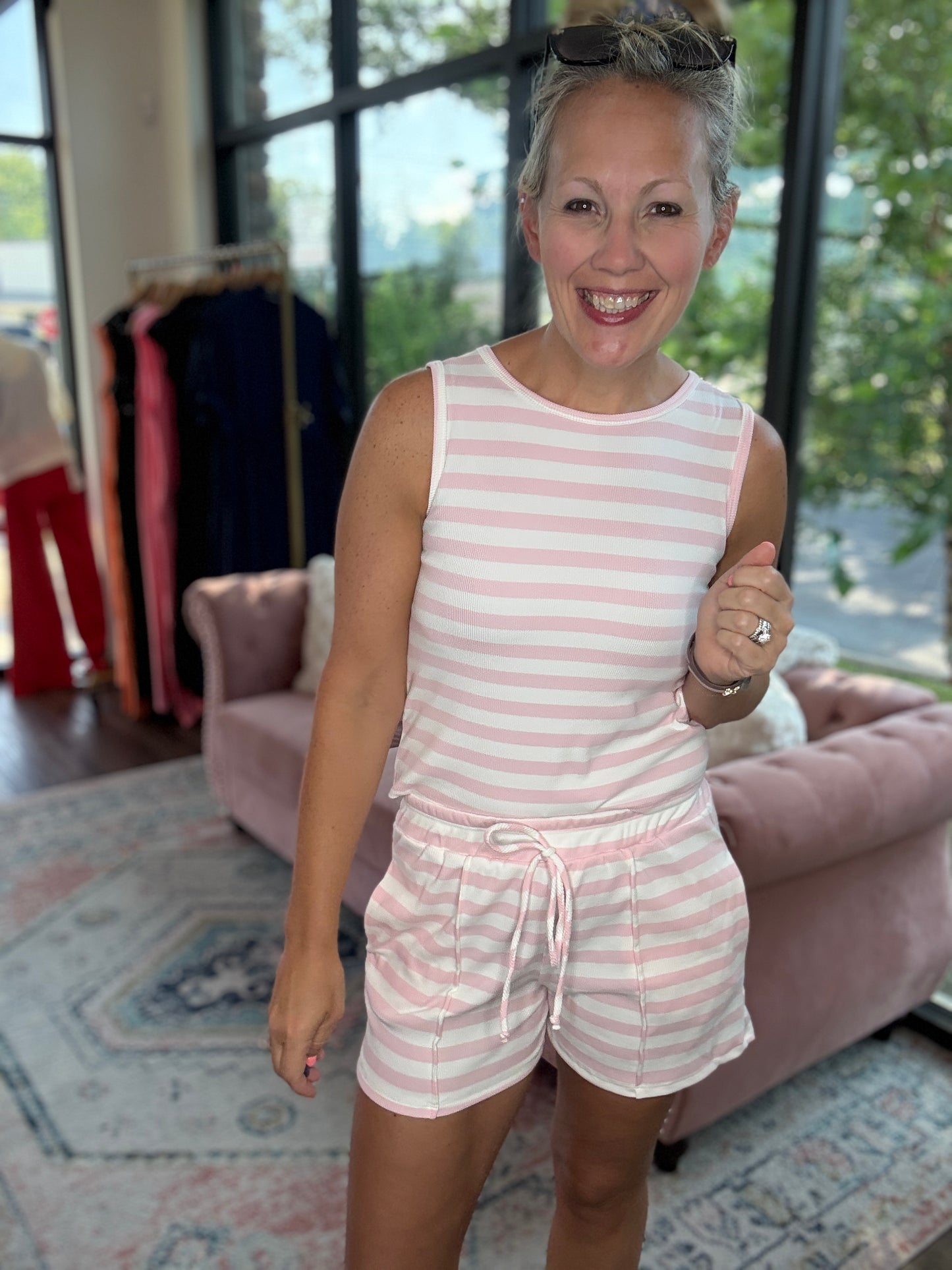 Haven Striped Set- Pink