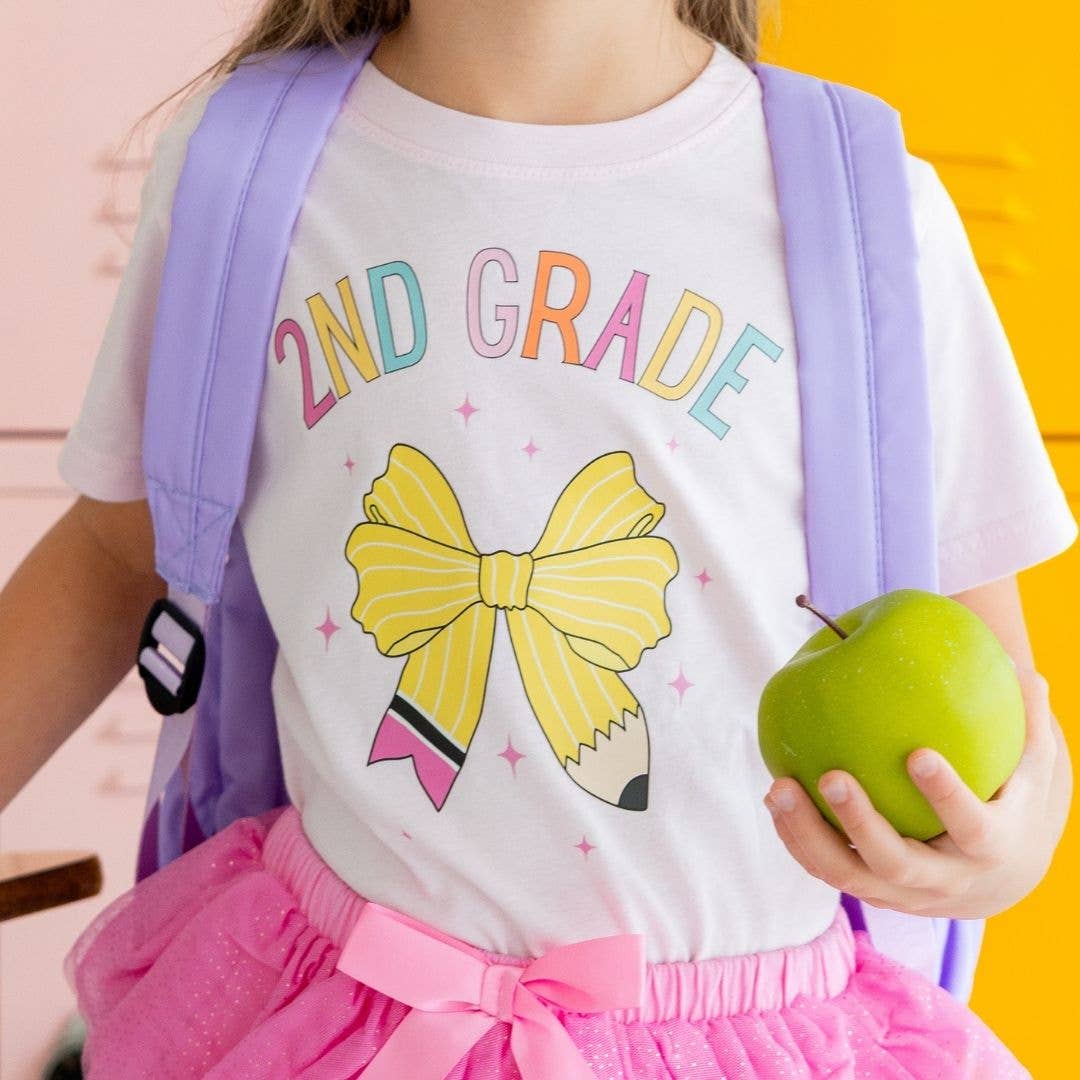 Second Grade Pencil Bow Tee