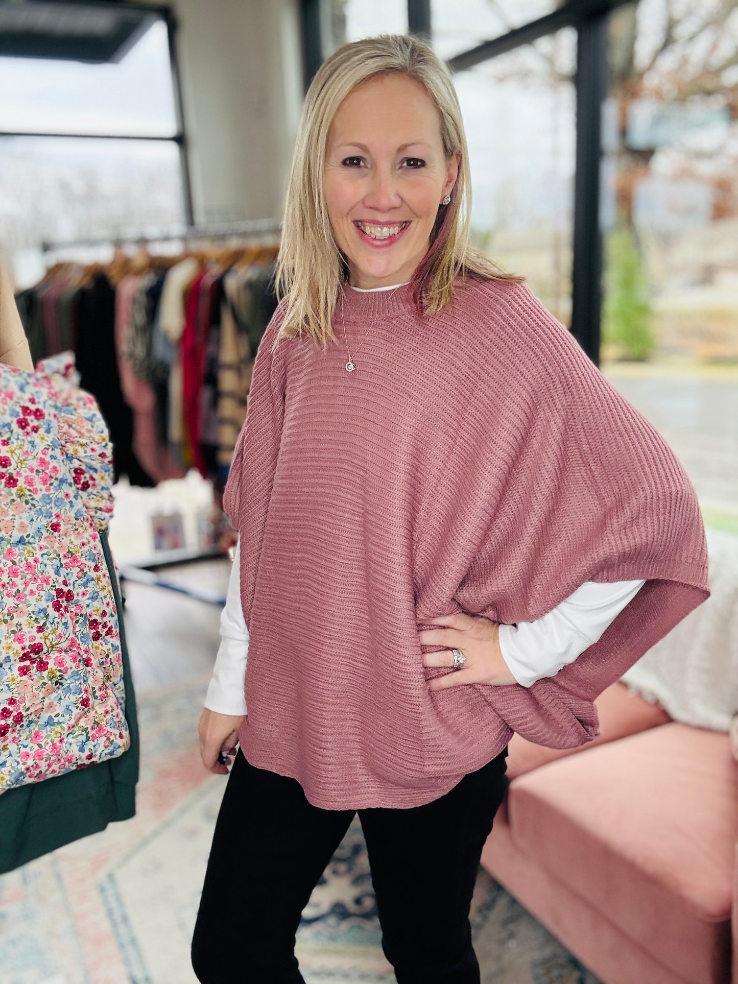 The Larson Pullover- Mauve