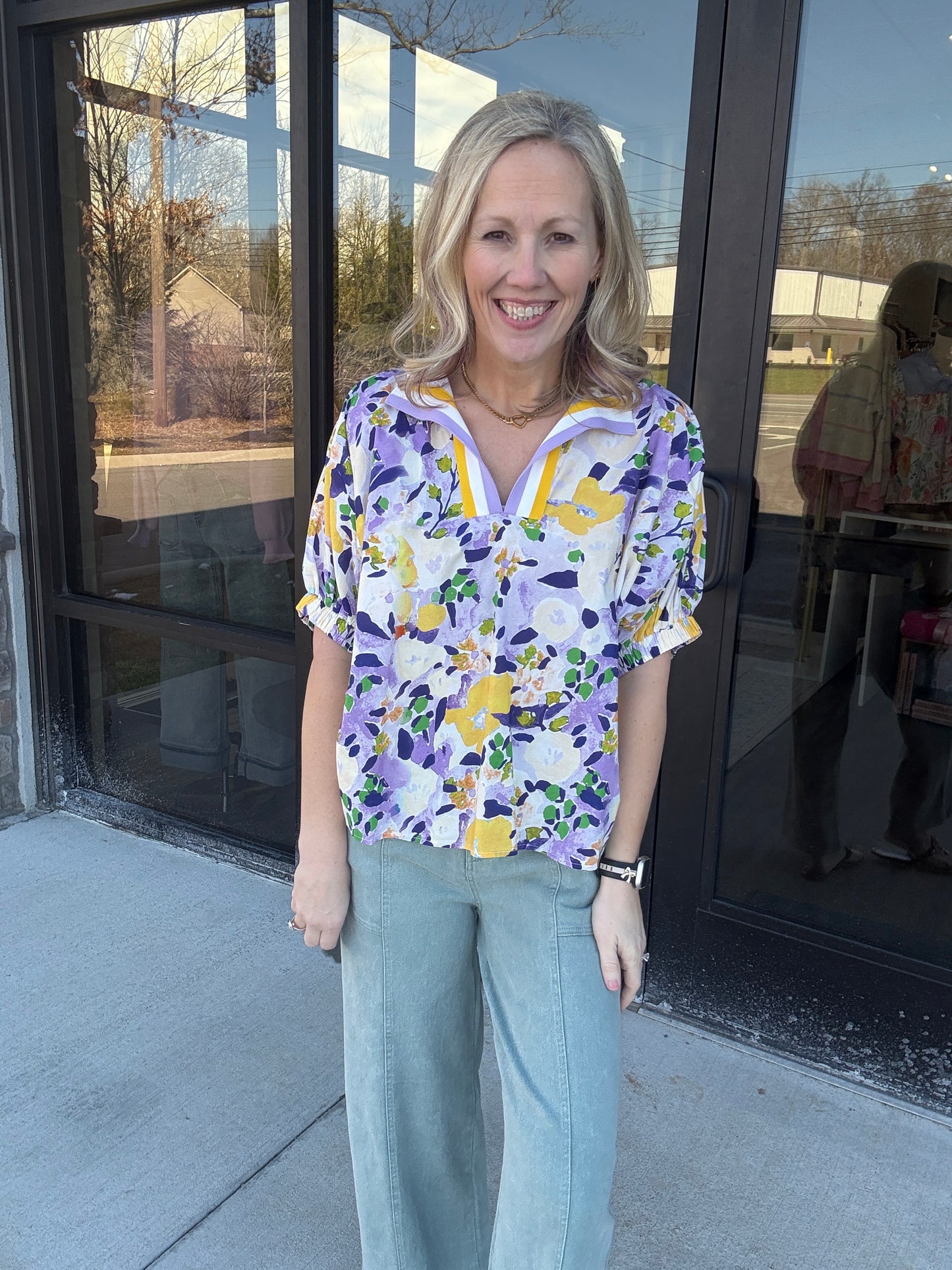 Meadow Breeze Top- Purple