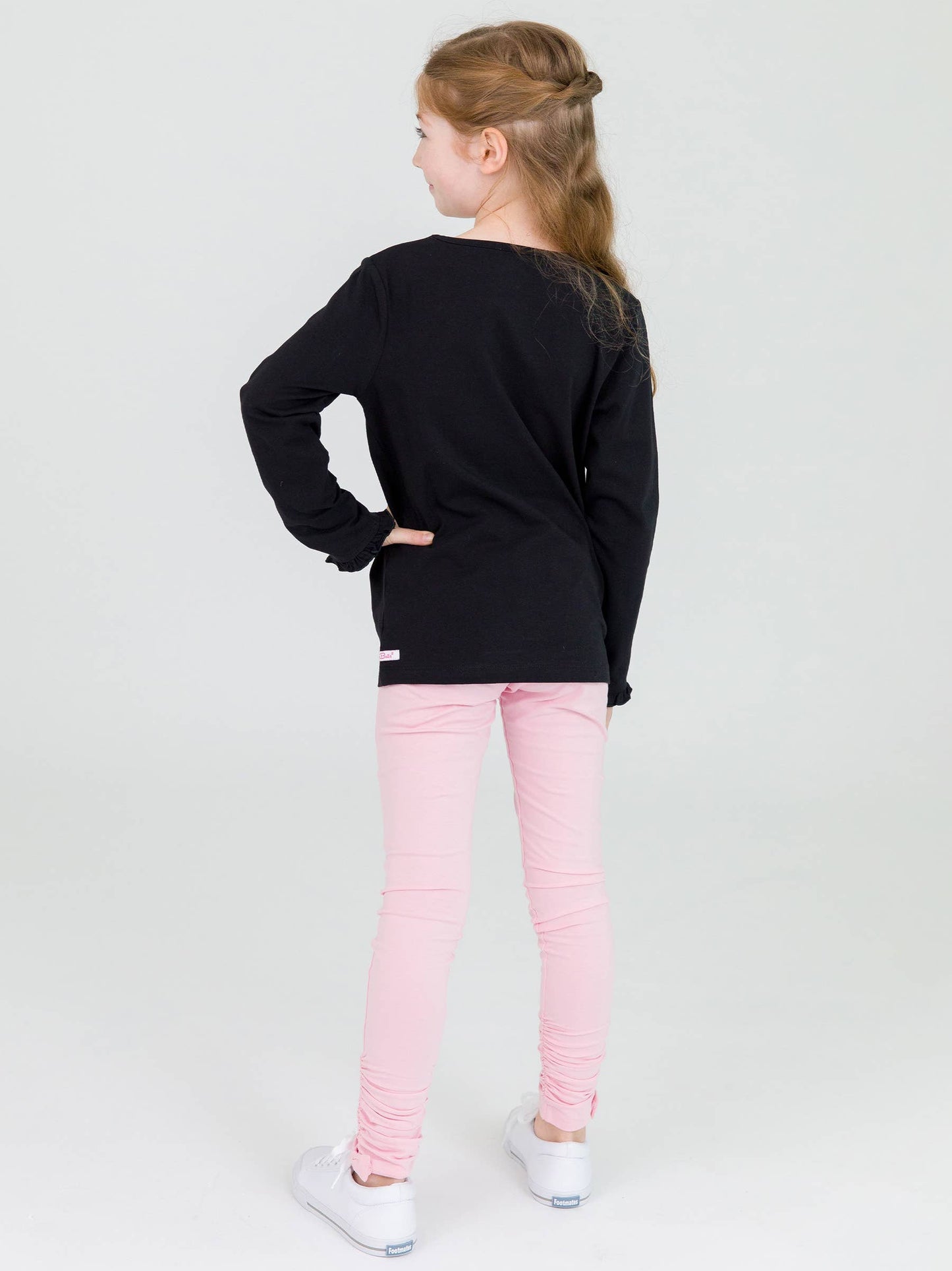 Pink Ruched Bow Leggings