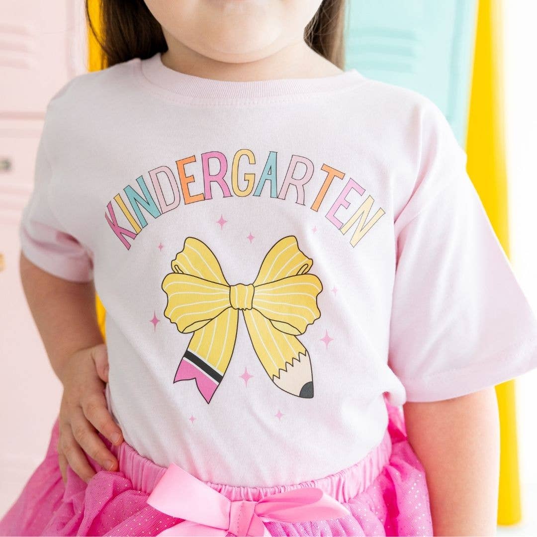 Kindergarten Pencil Bow Tee