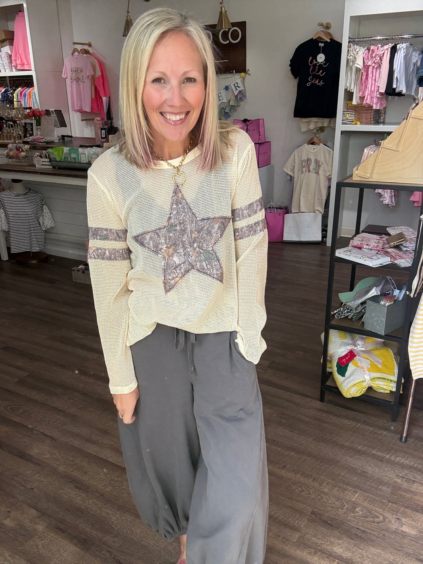 Mellow Mesh Top- Camo