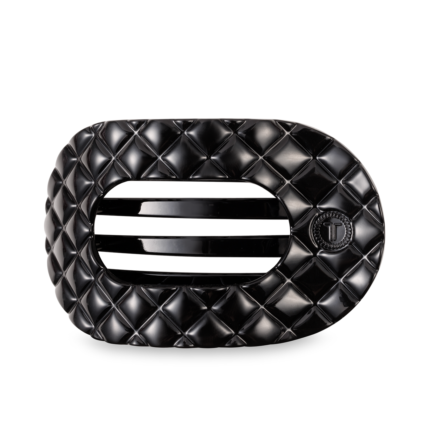 Jet Black Quilted Round- Large