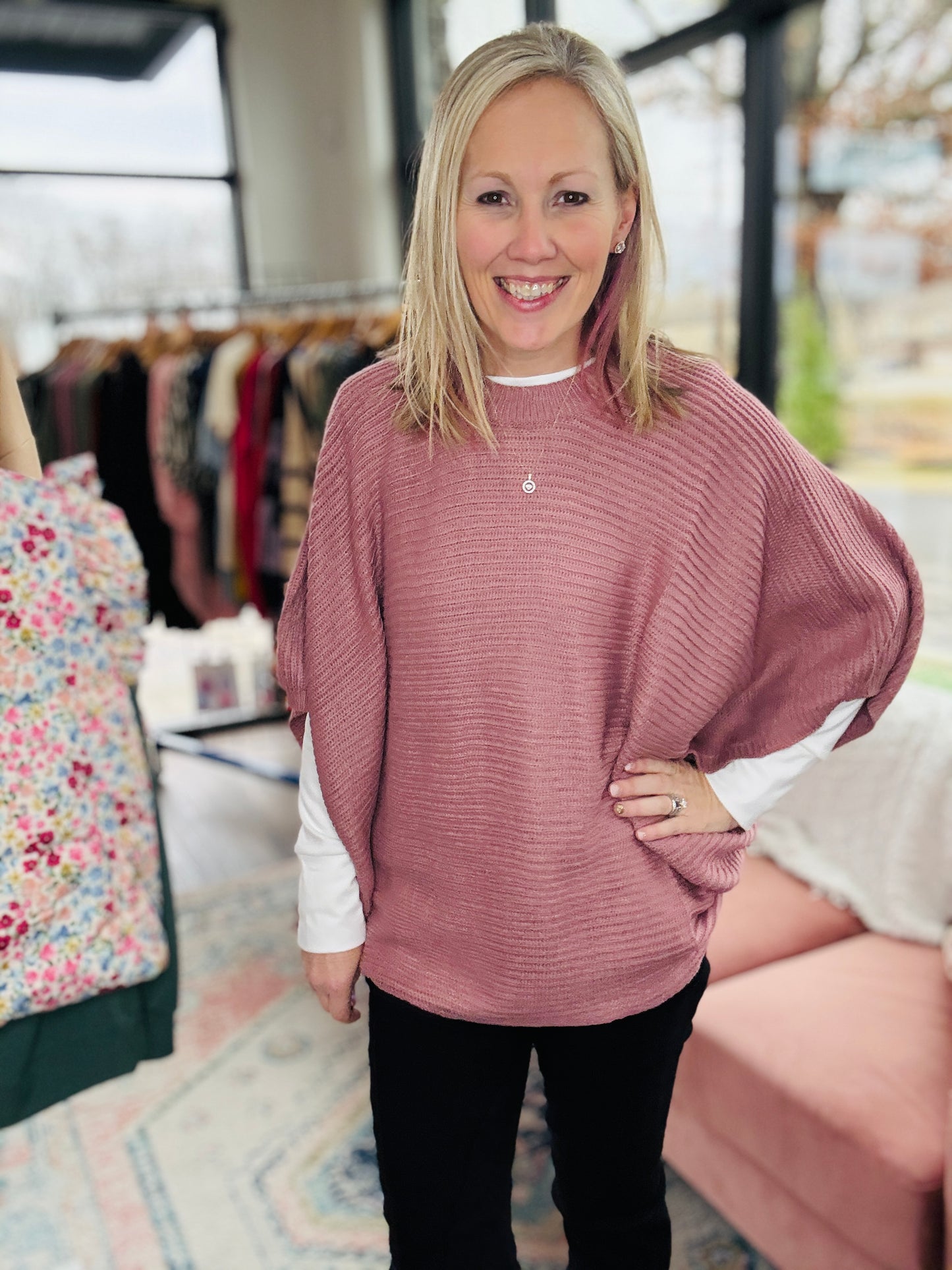 The Larson Pullover- Mauve