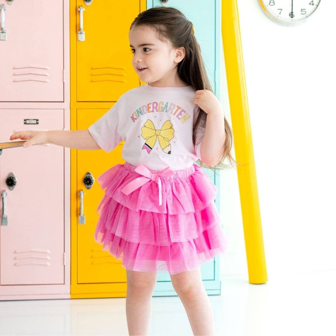 Kindergarten Pencil Bow Tee