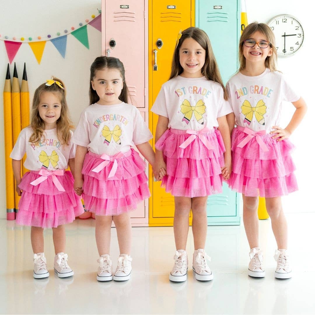 Kindergarten Pencil Bow Tee