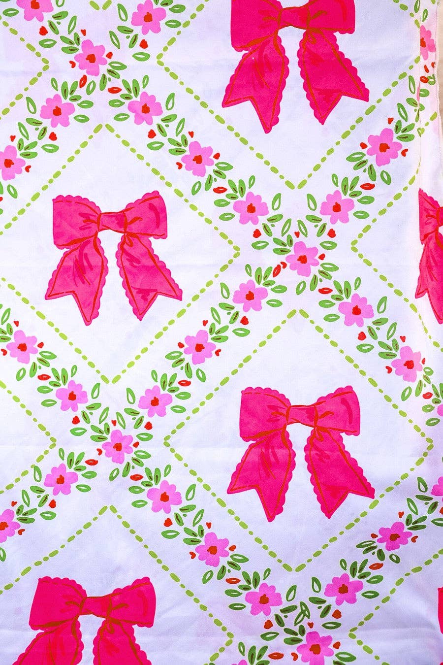 Pretty Lattice Bow Towel