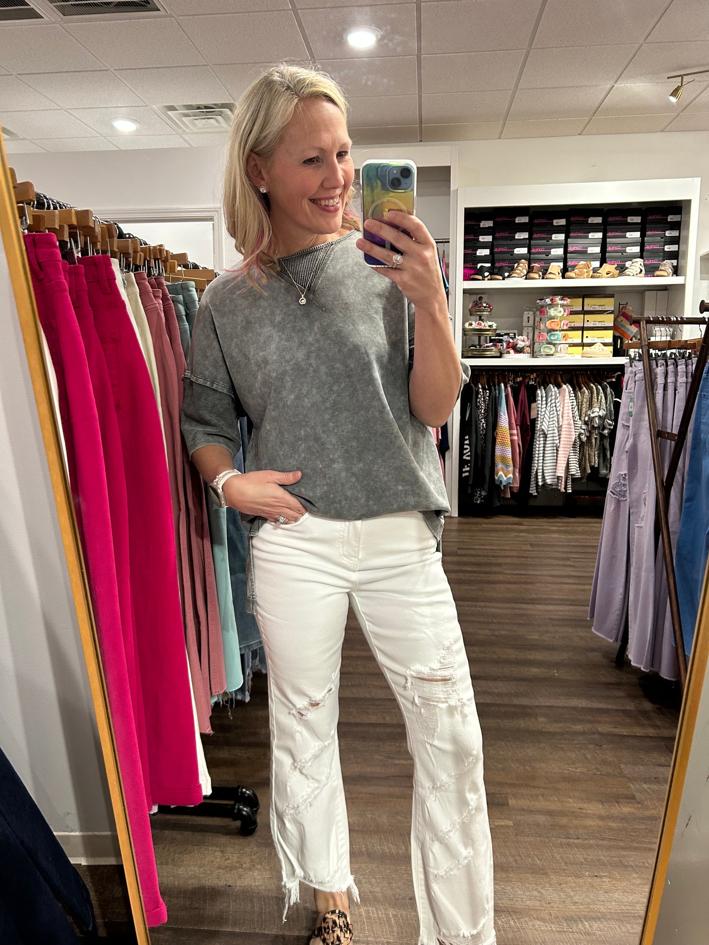 Urban Distressed Jean- White