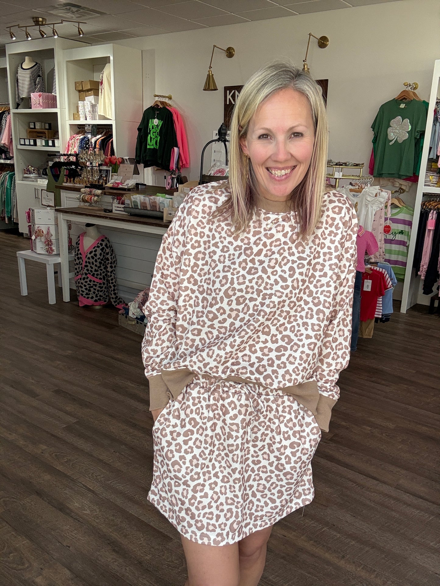 Throw on & Go Skort Set-Leopard