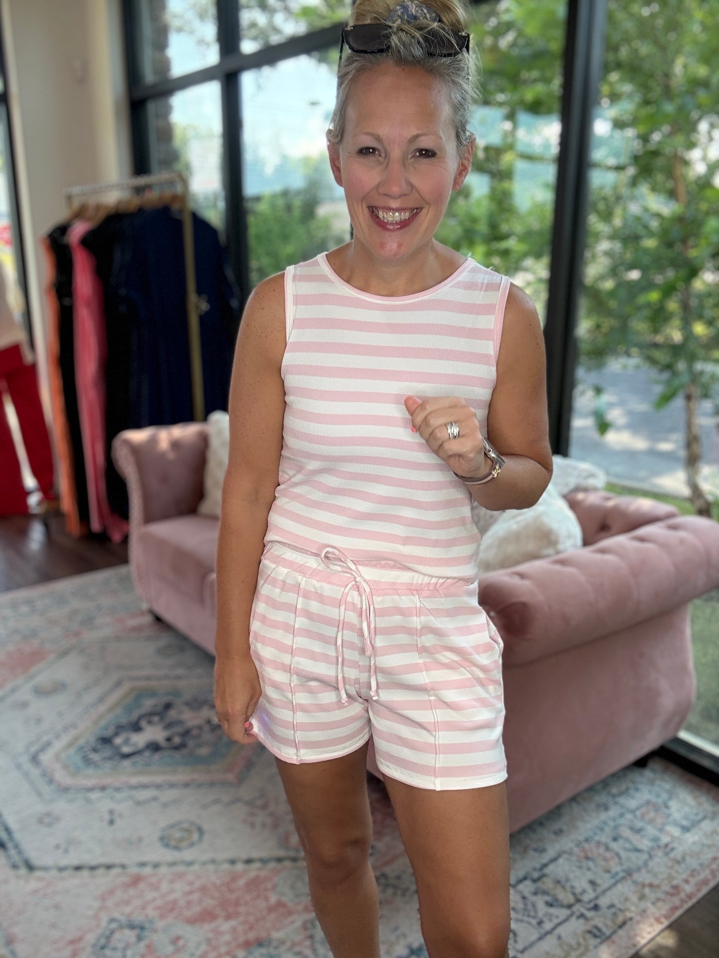 Haven Striped Set- Pink
