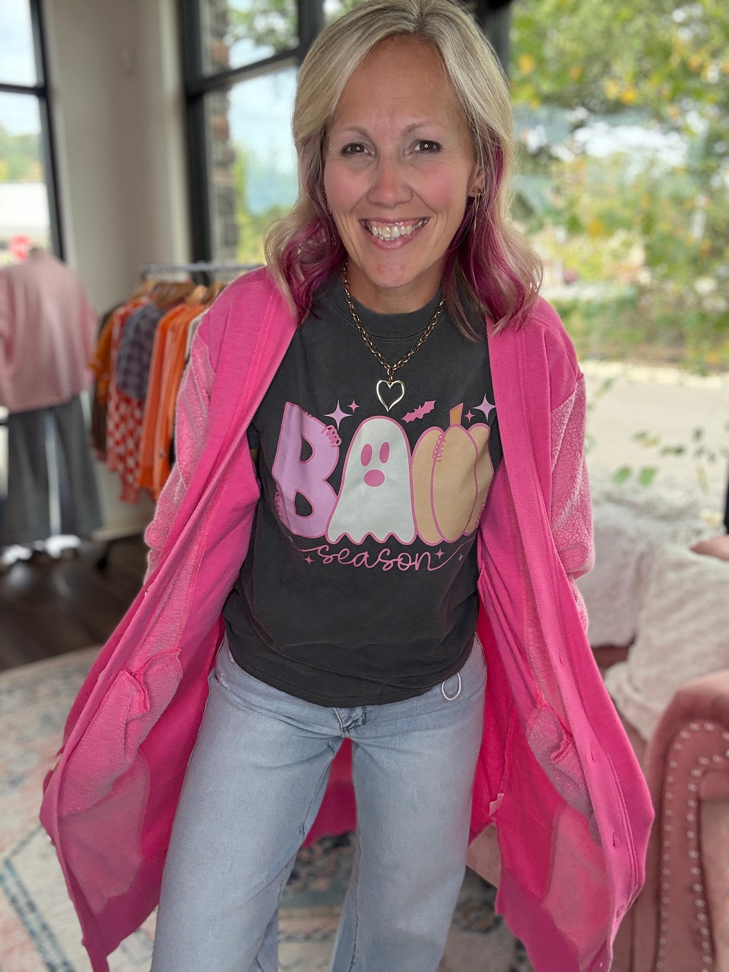 It's Friday Cardi- Pink