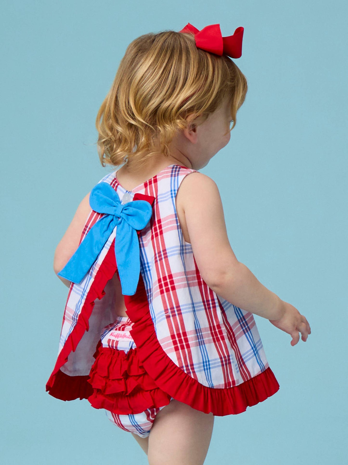 Plaid Ruffle Swing Top & Bloomer Set