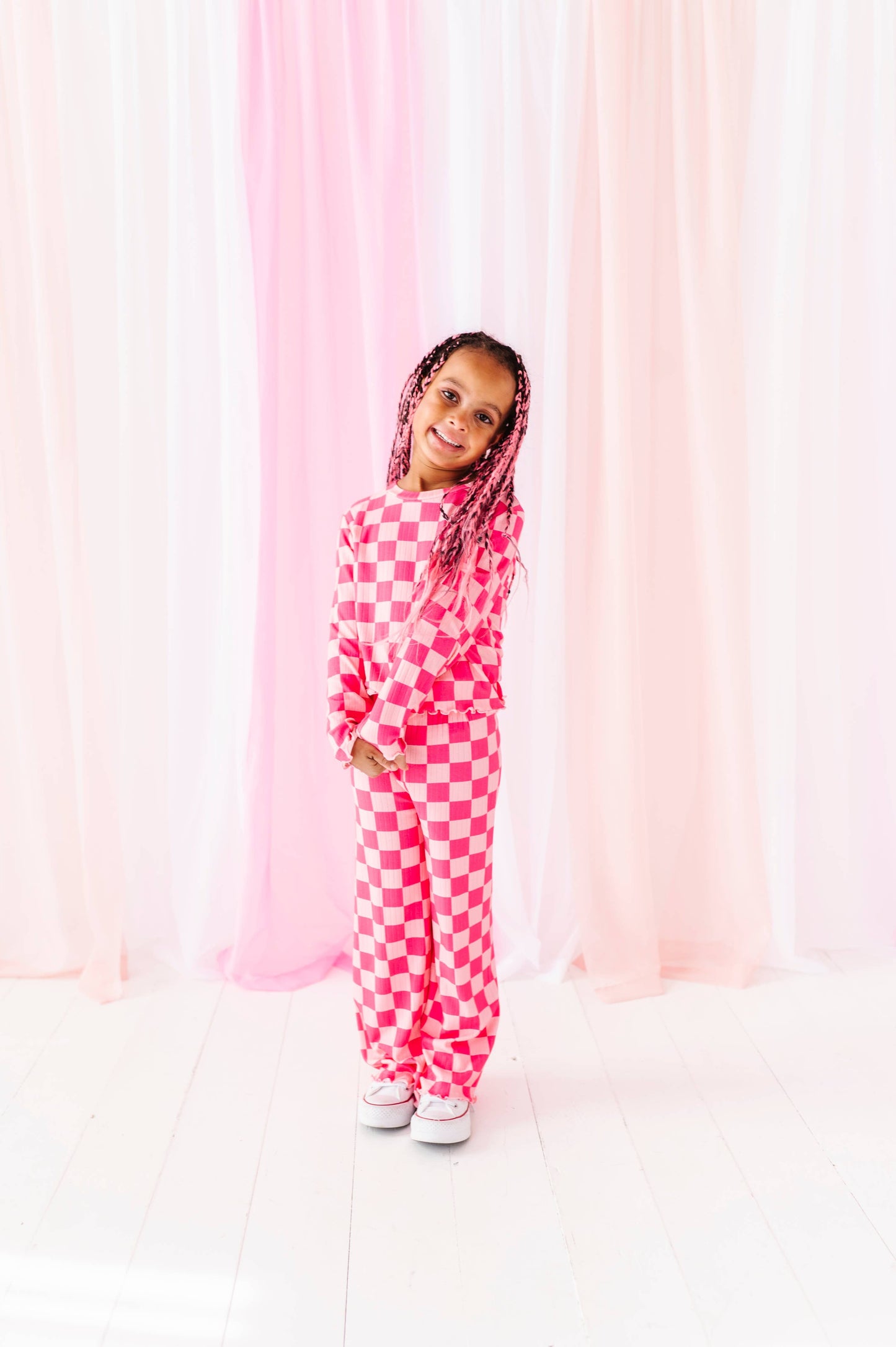 Pink Checkered Set