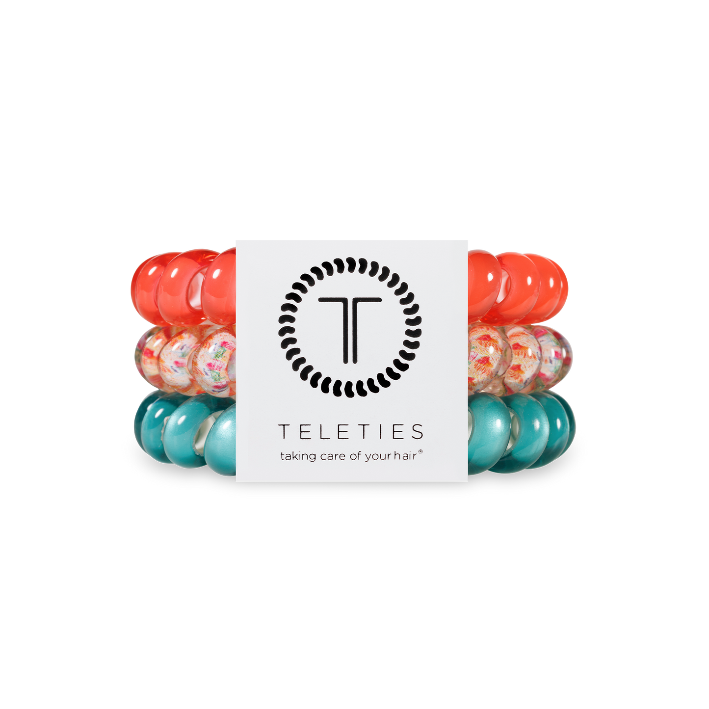Coral Craze Hair Ties
