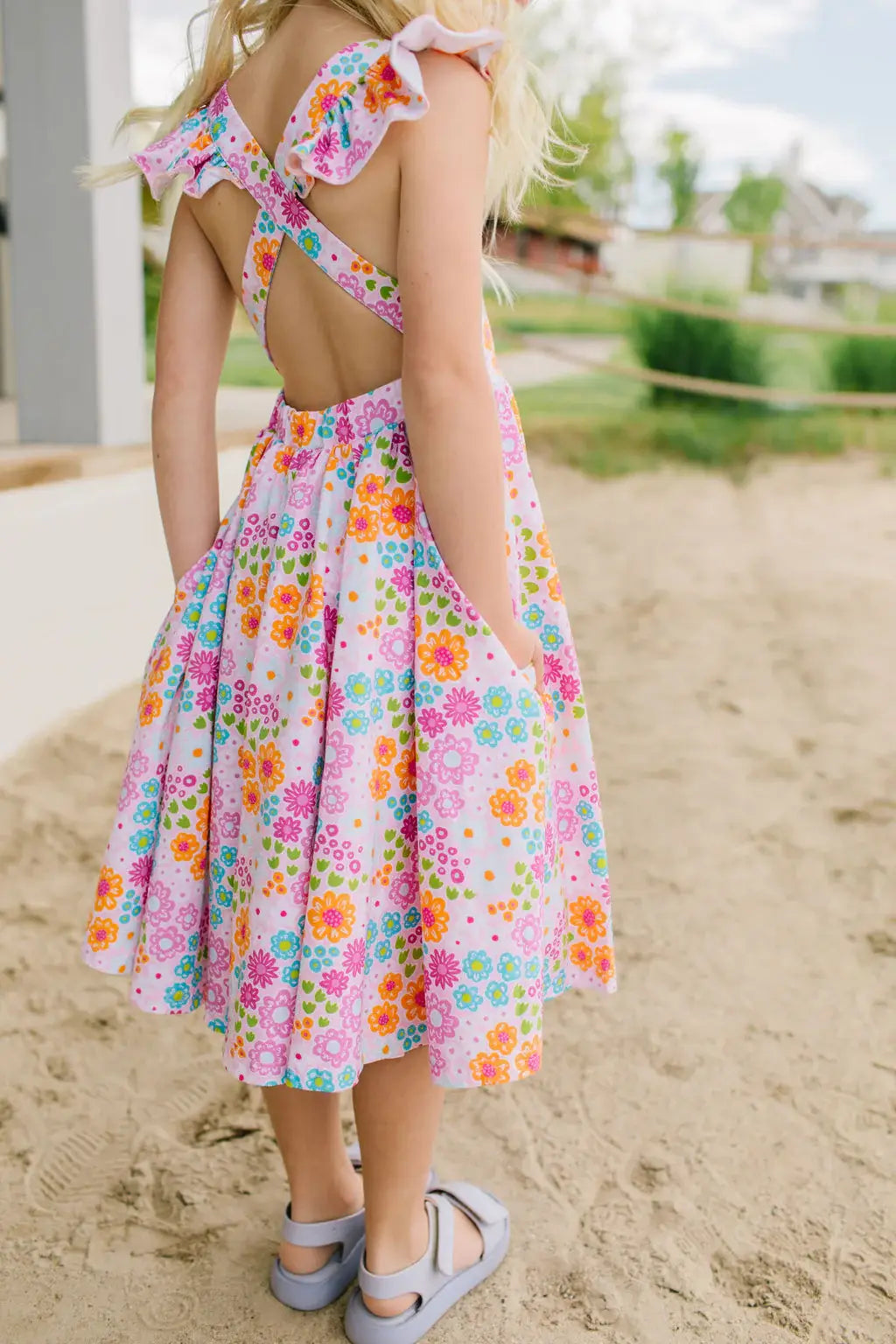 Pink Flowers Rosita Dress