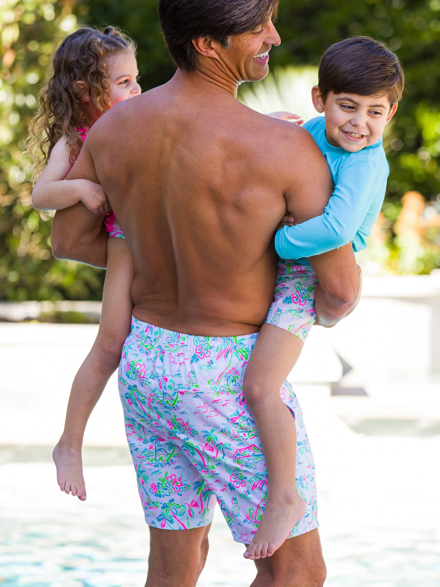 Tropical Resort Swim Trunks- Men (M,XL)