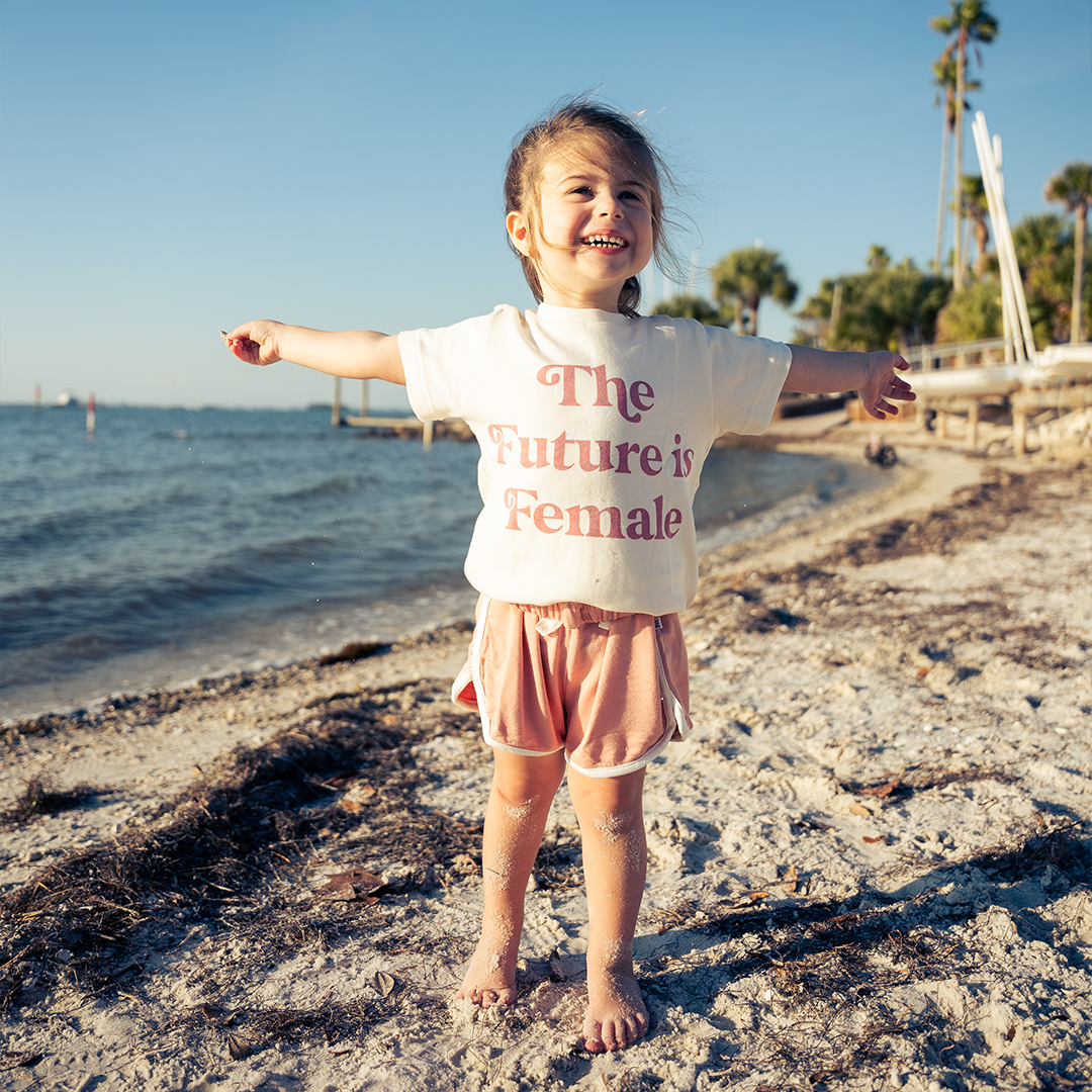 Dusty Rose Track Shorts (2/3, 4/5, 6/7)