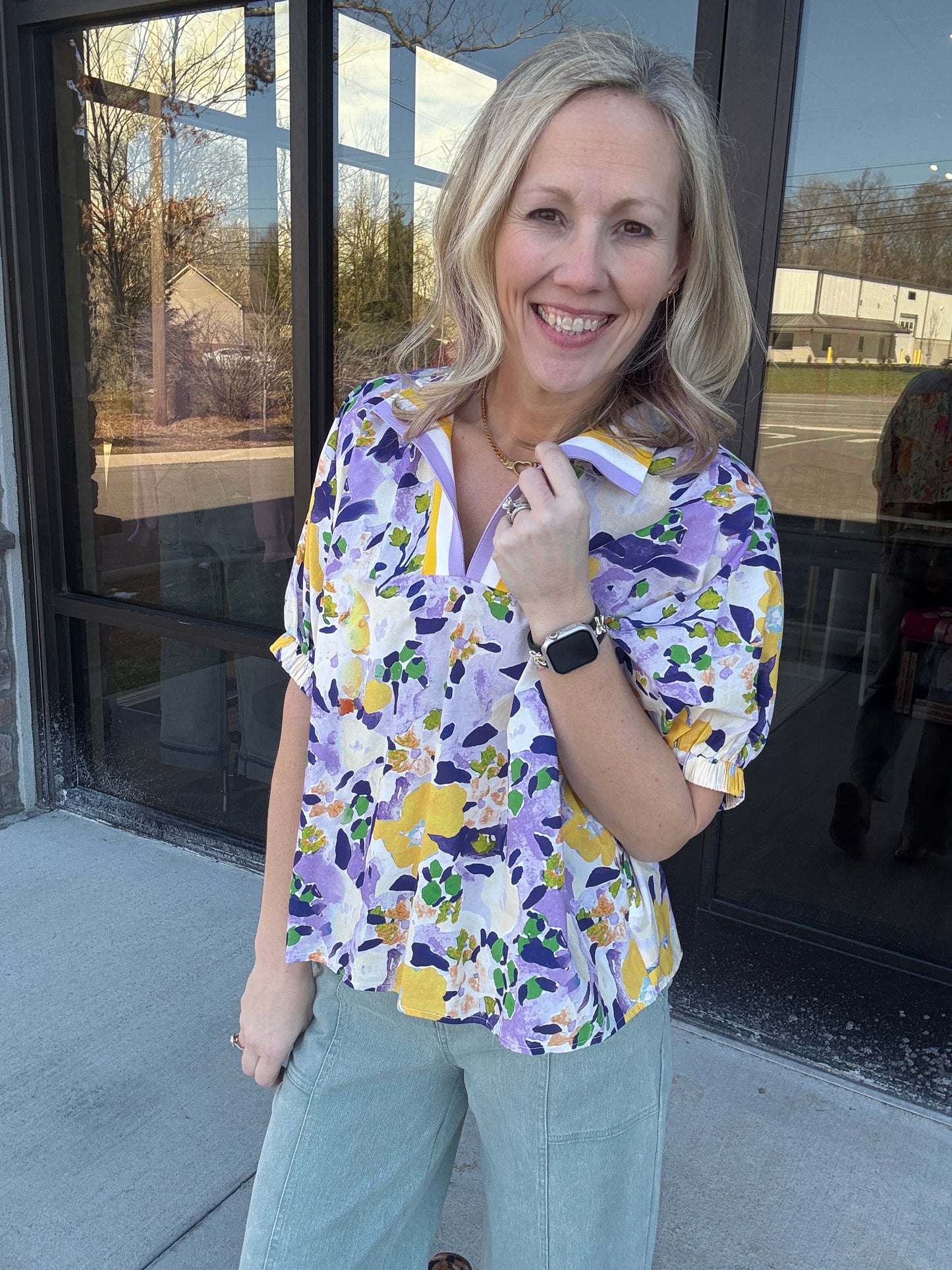 Meadow Breeze Top- Purple