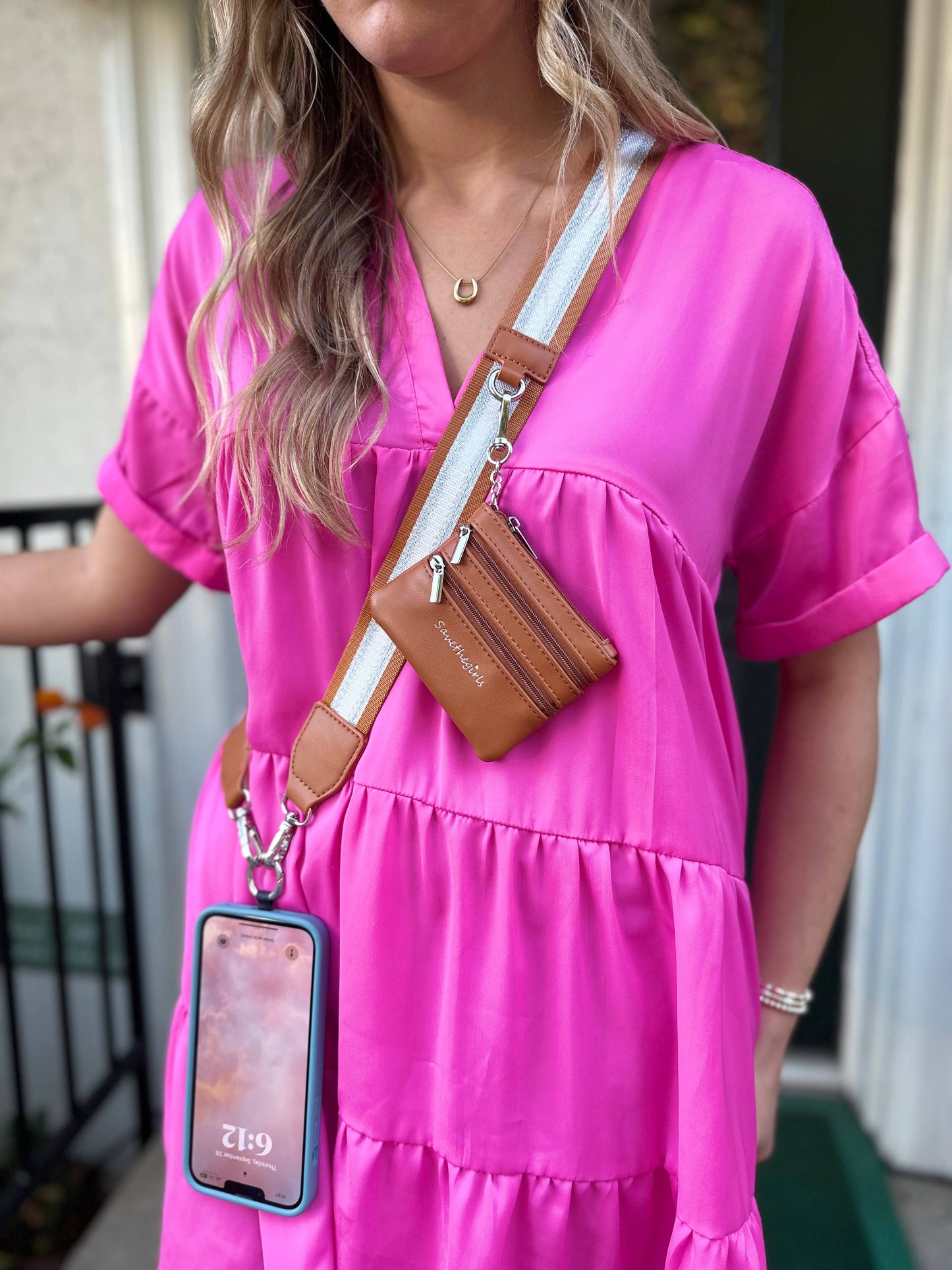 Clip & Go Crossbody Copper/Silver/White