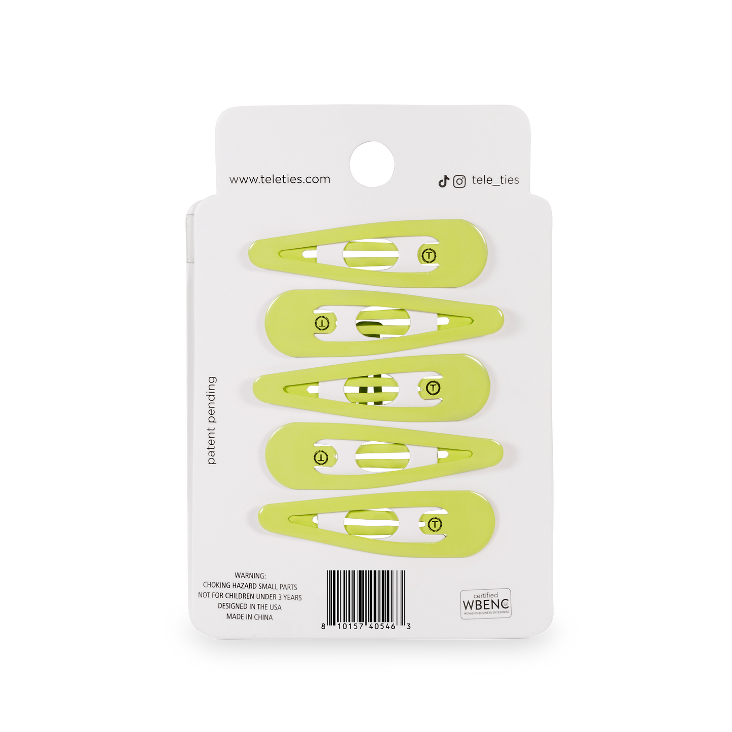 Summer Brights Snap Clip Lime