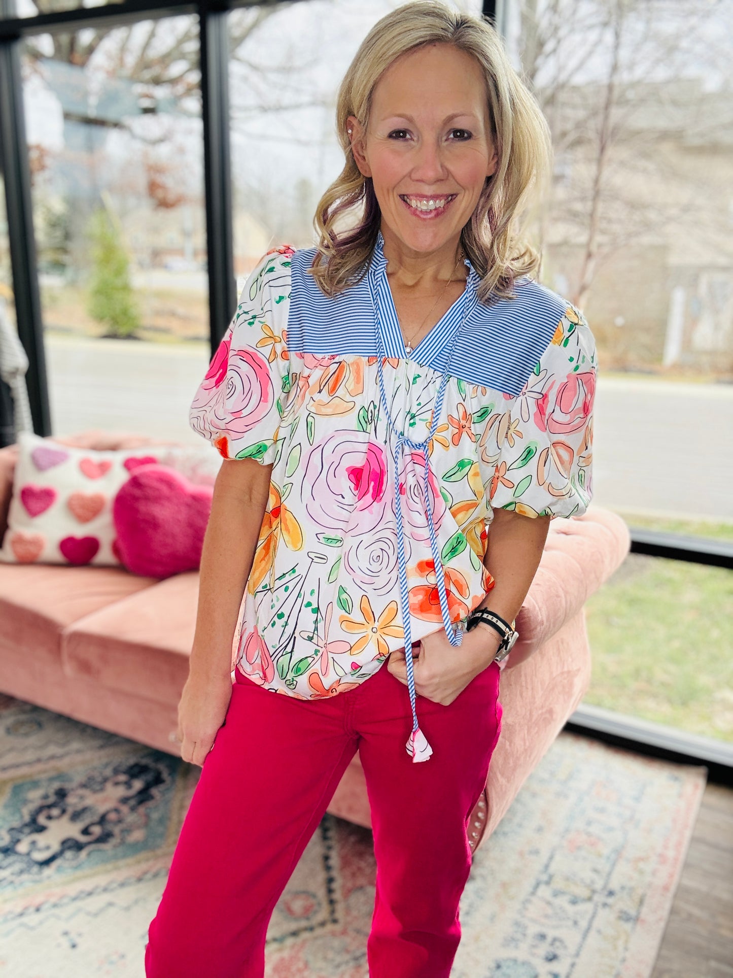Pop Of Pink Denim