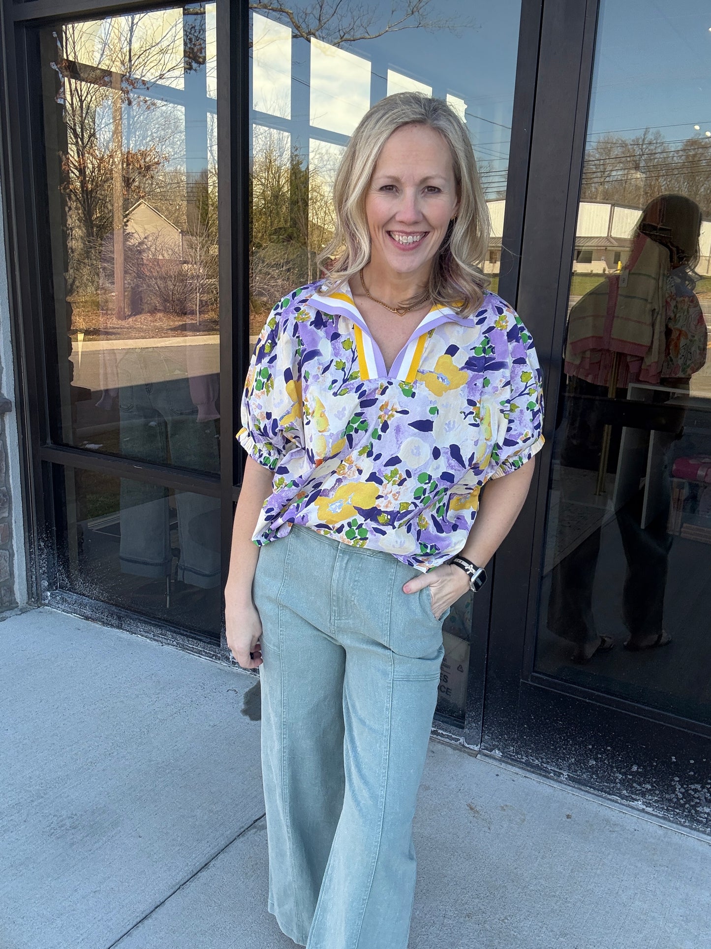 Meadow Breeze Top- Purple