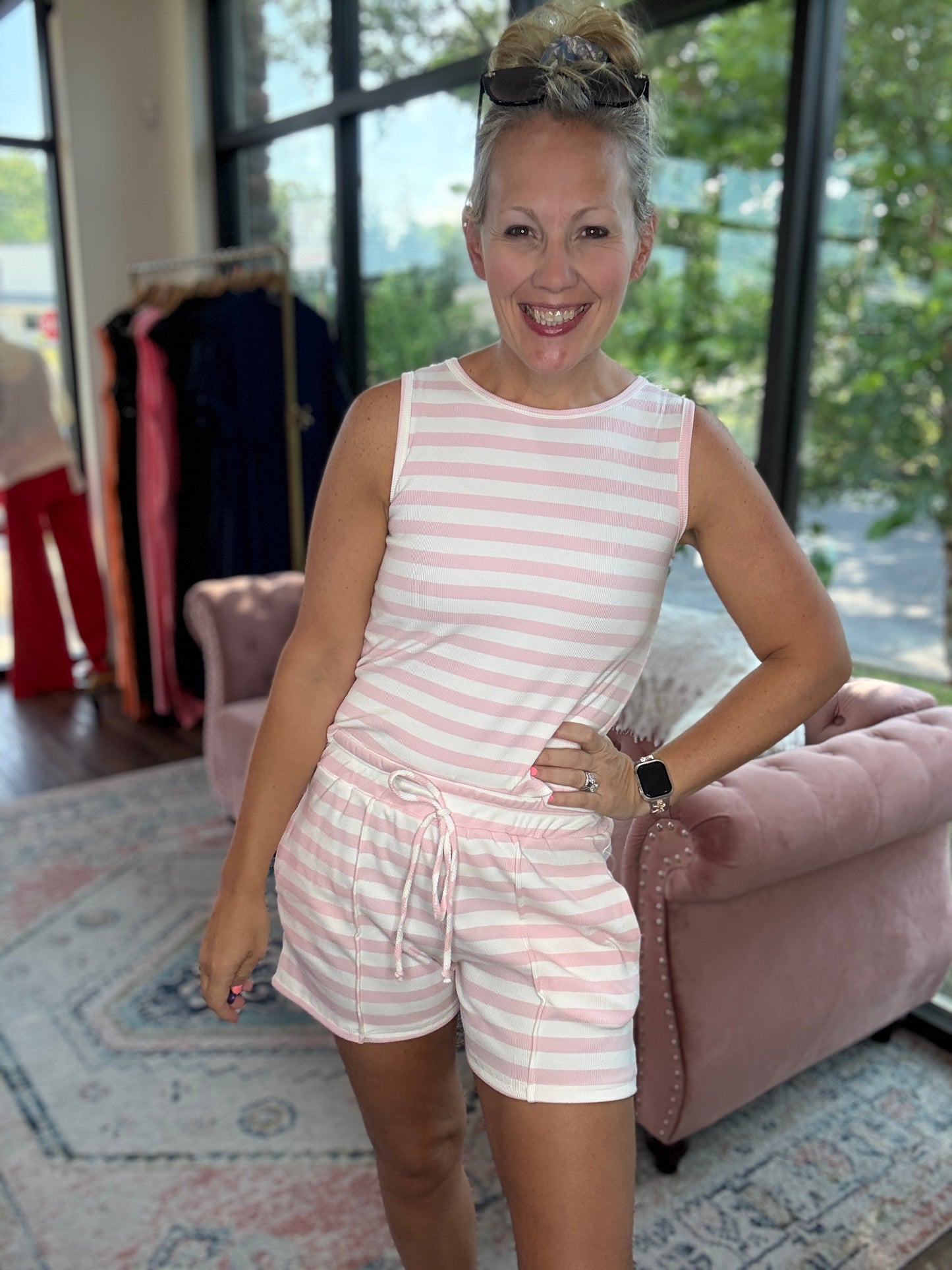Haven Striped Set- Pink