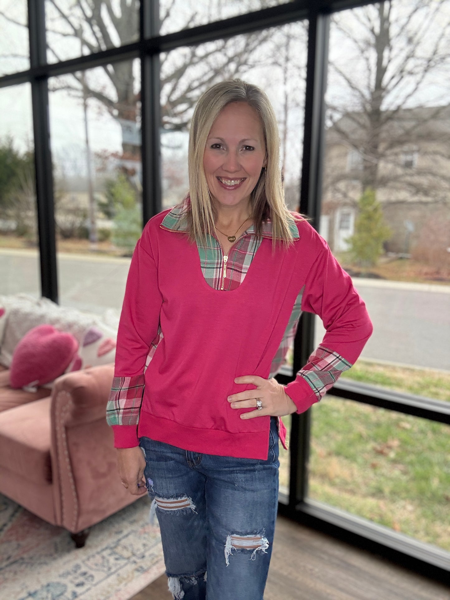 Juniper Plaid Pullover