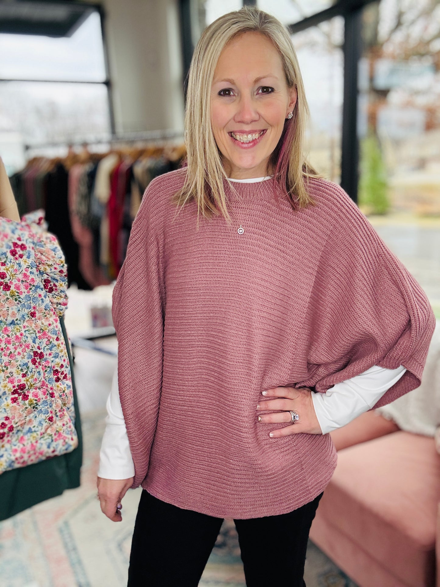 The Larson Pullover- Mauve