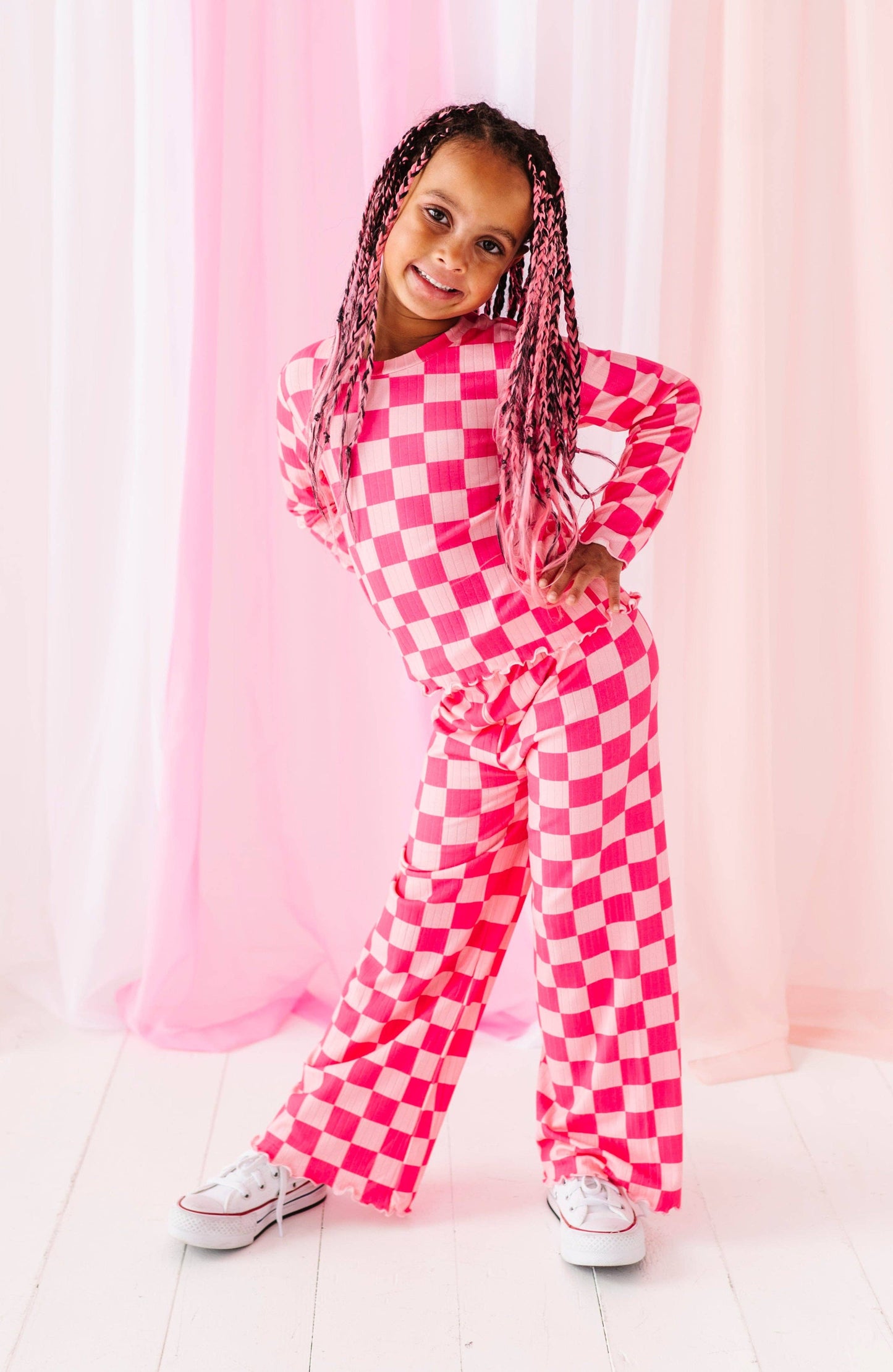 Pink Checkered Set
