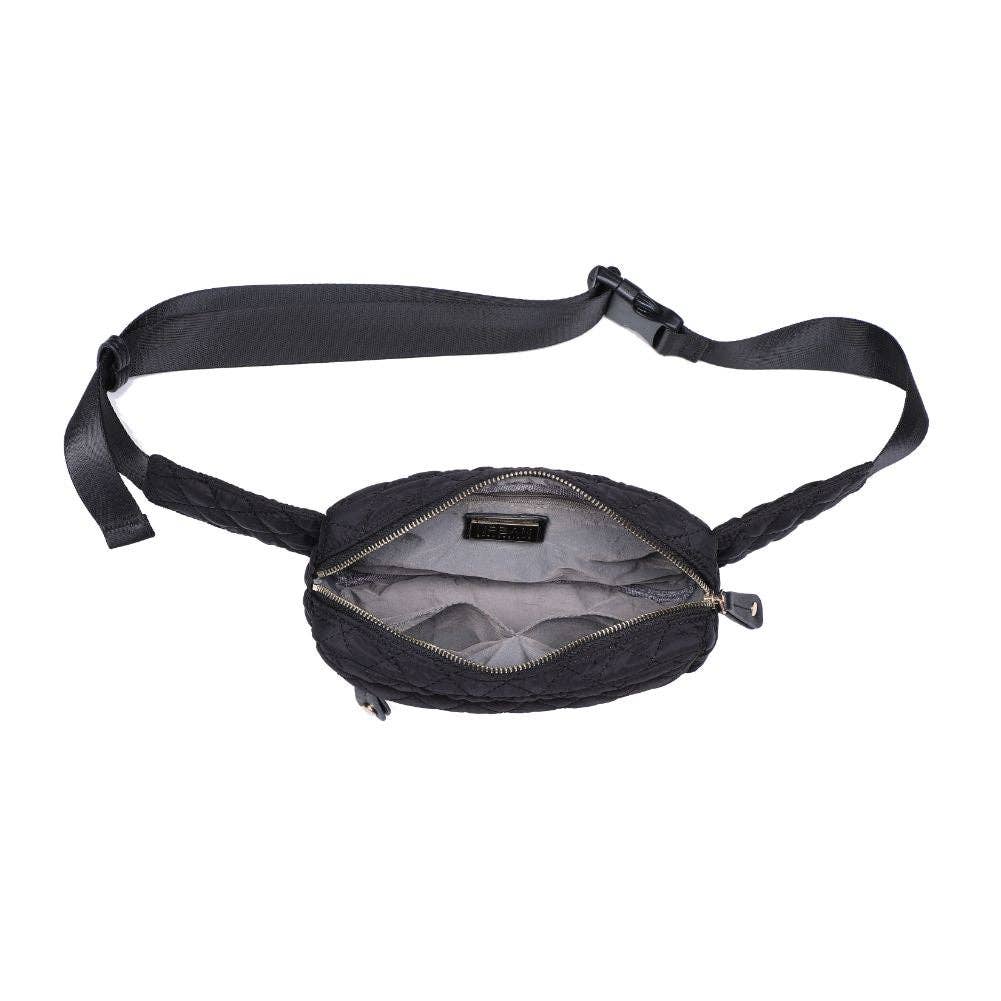 Quilted Belt Bag- Black