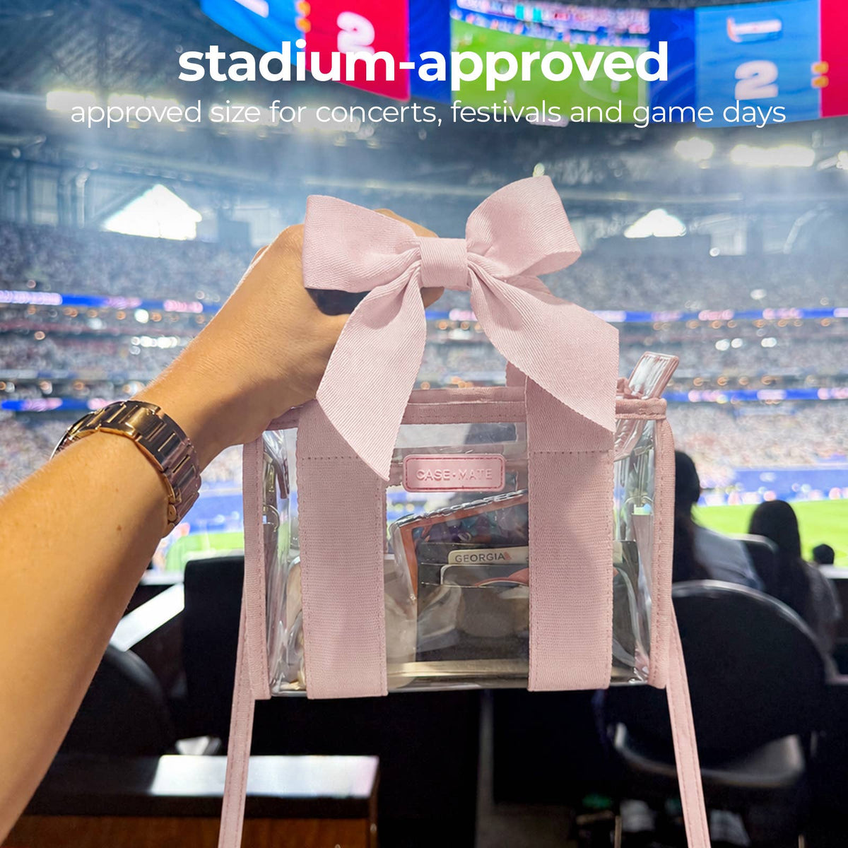 Midnight Black Clear Stadium Bag