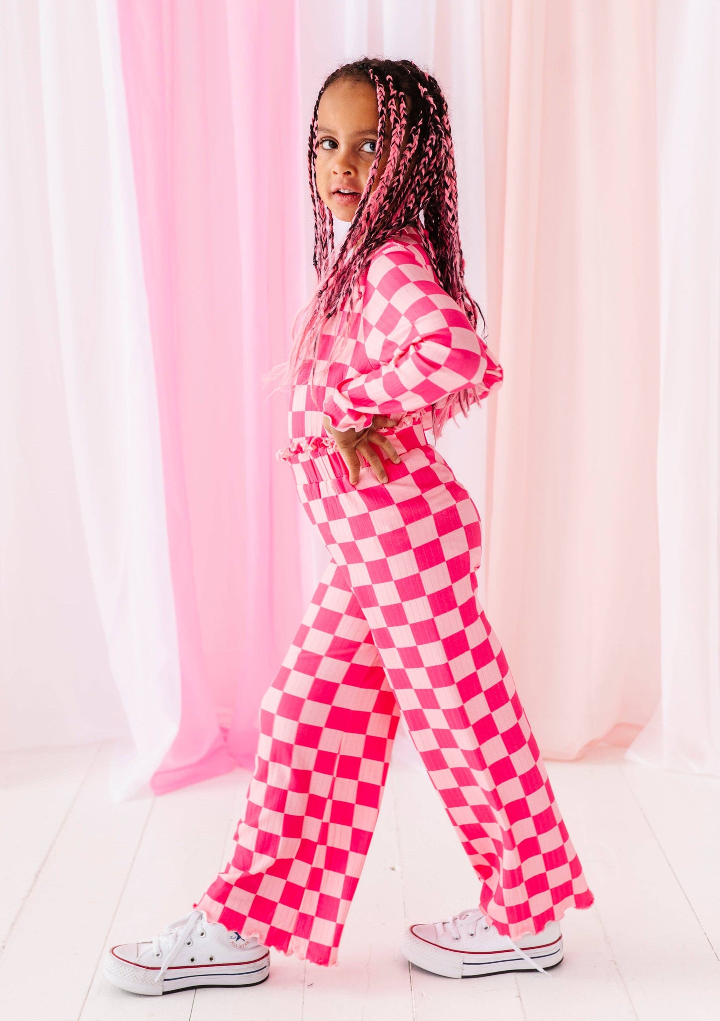 Pink Checkered Set