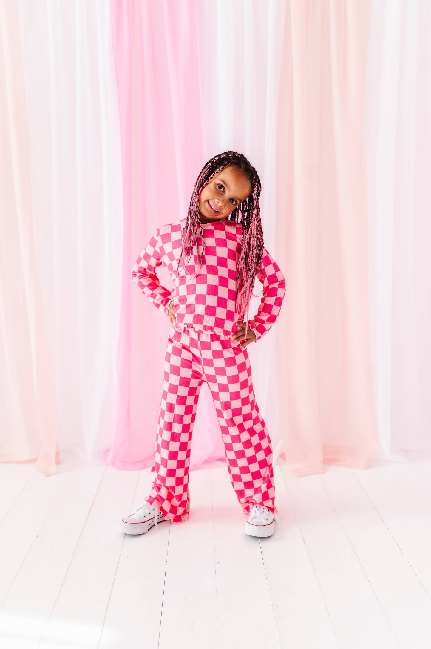 Pink Checkered Set