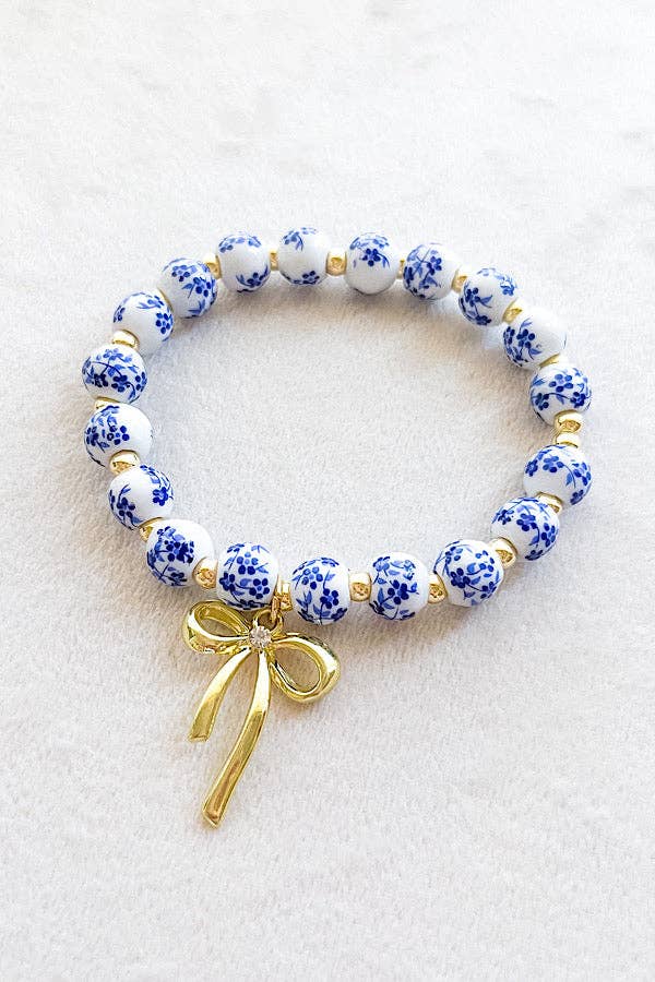 Floral Bow Beaded Bracelets