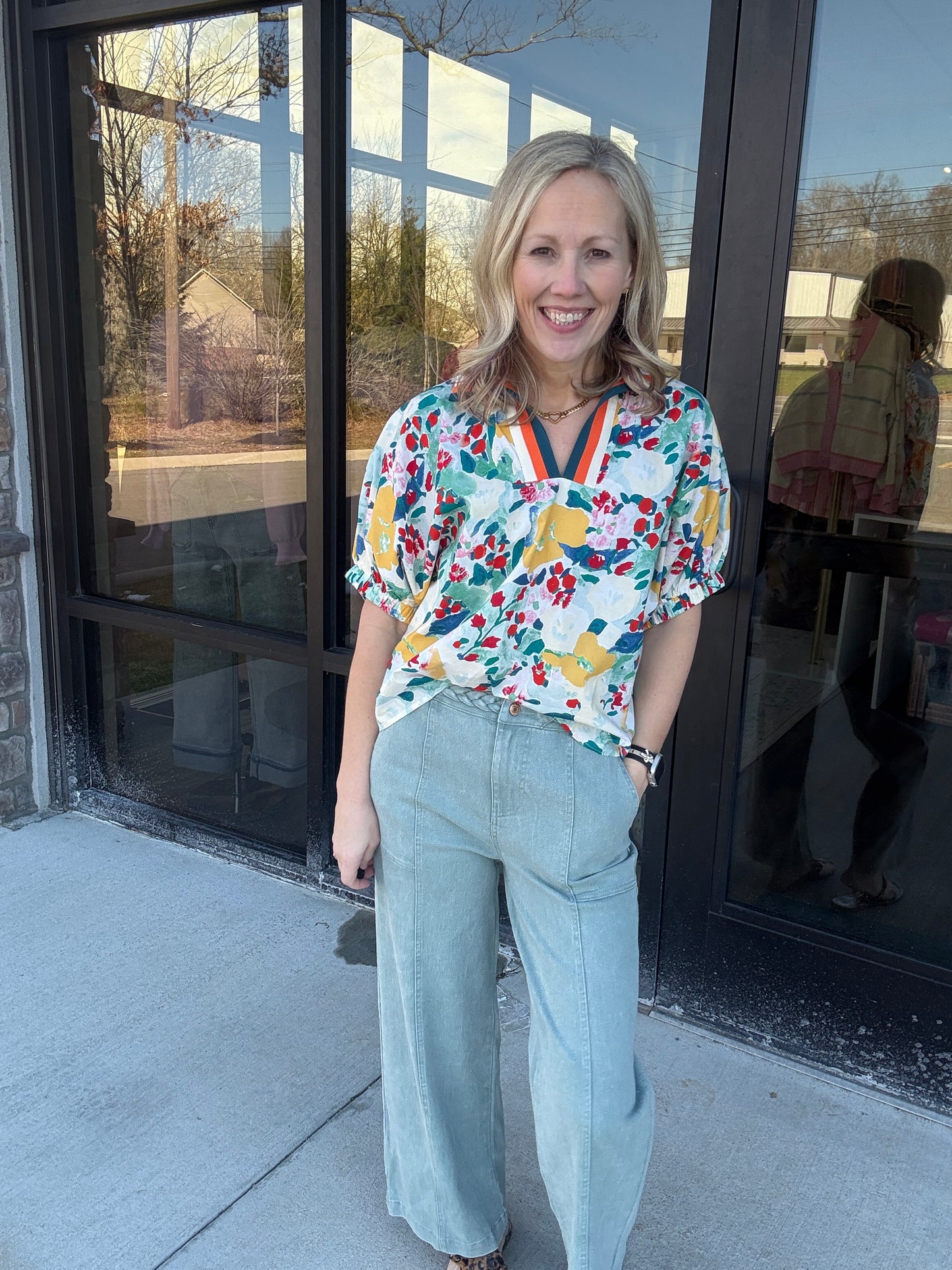 Meadow Breeze Top- Green