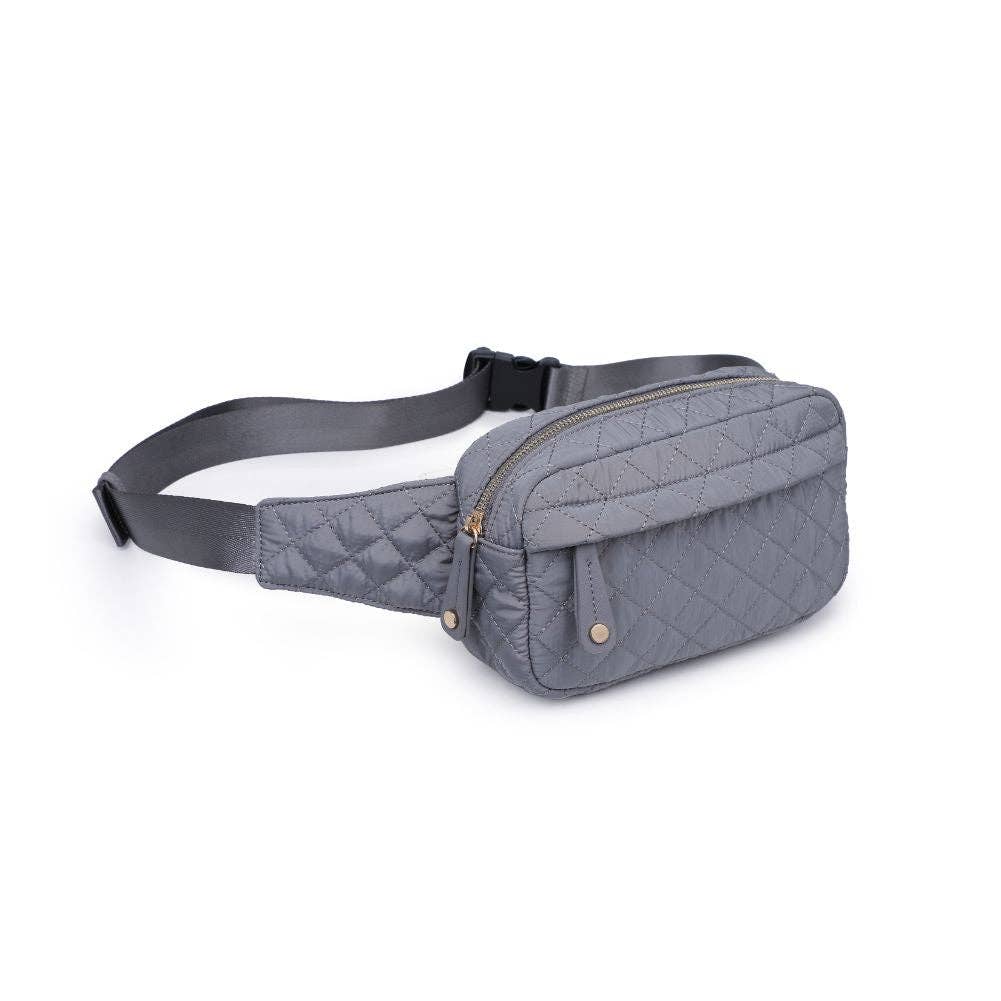 Quilted Belt Bag- Black