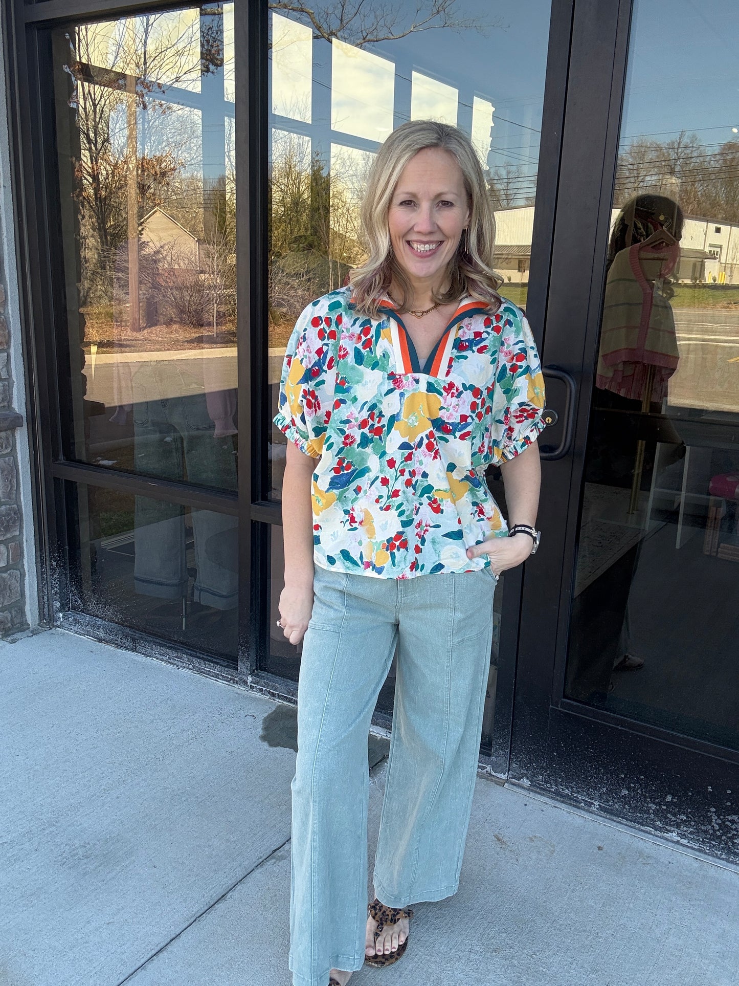 Meadow Breeze Top- Green