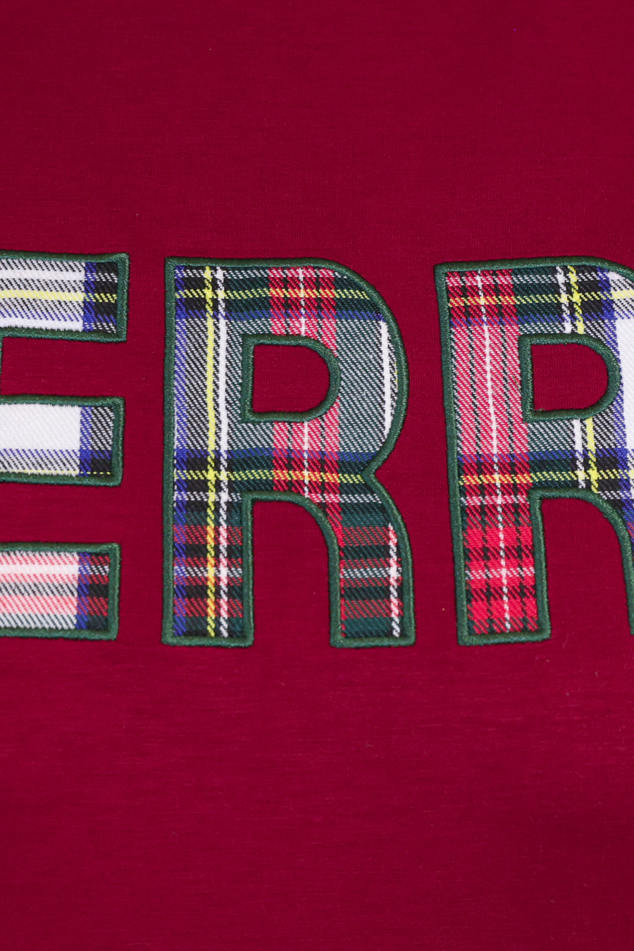 Merry Plaid Patch Pullover