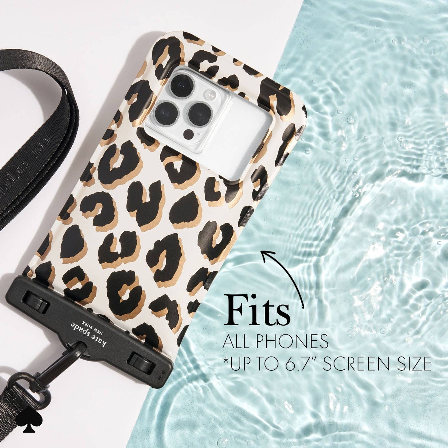 Kate Spade Waterproof Pouch Leopard