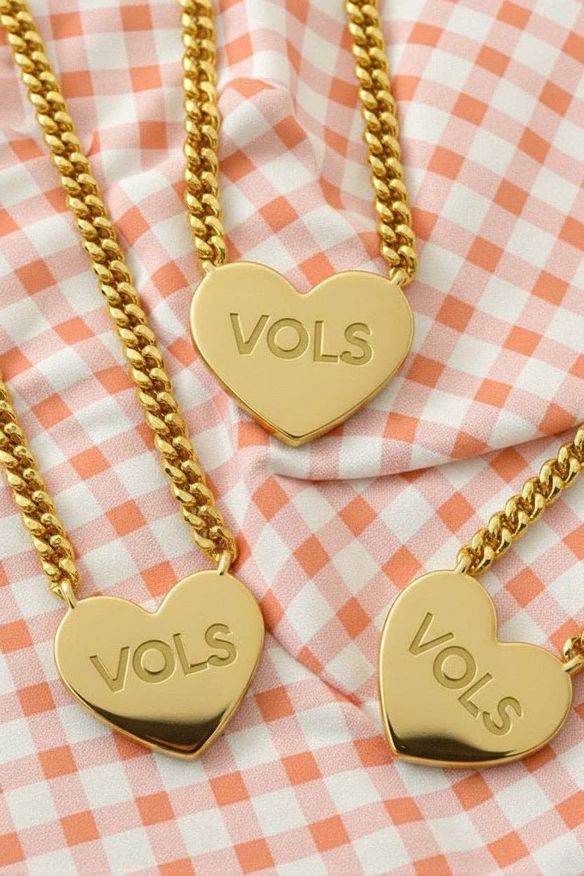Go VOLS Engraved Gold Necklace