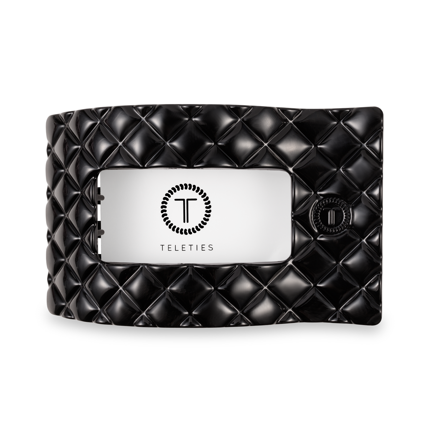 Jet Black Quilted Rectangle- Large