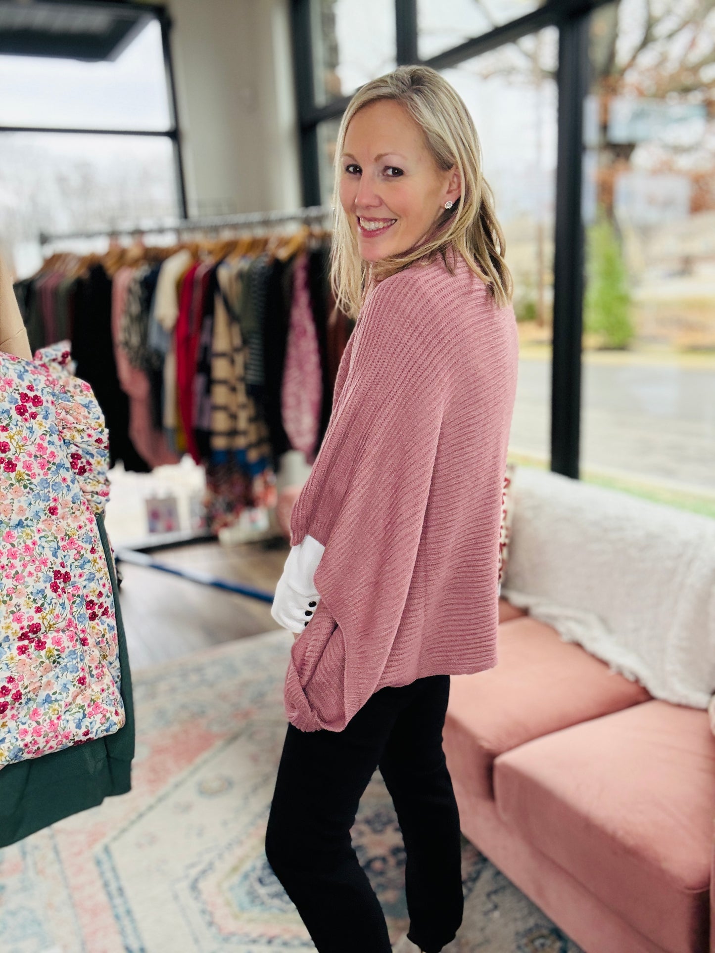 The Larson Pullover- Mauve