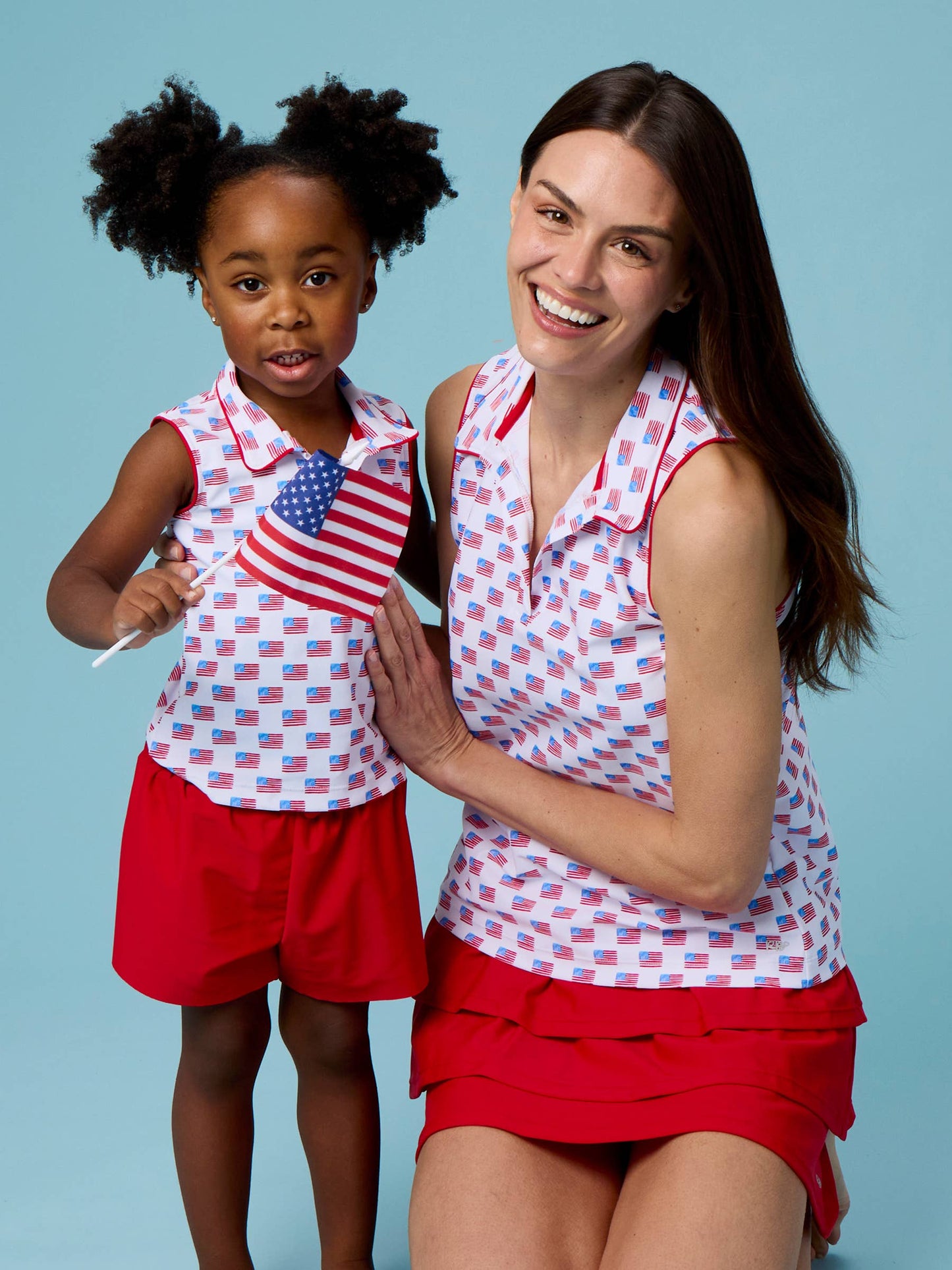 Girl's Freedom Flags Top