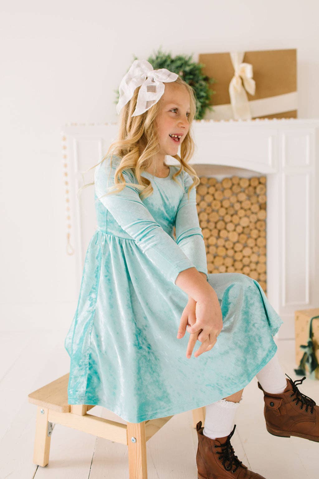 Gwendolyn Crushed Mint Dress