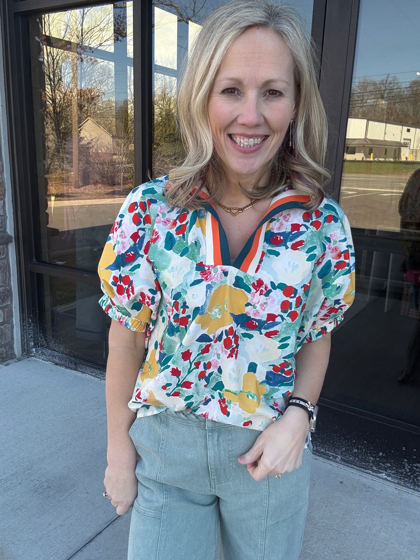 Meadow Breeze Top- Green