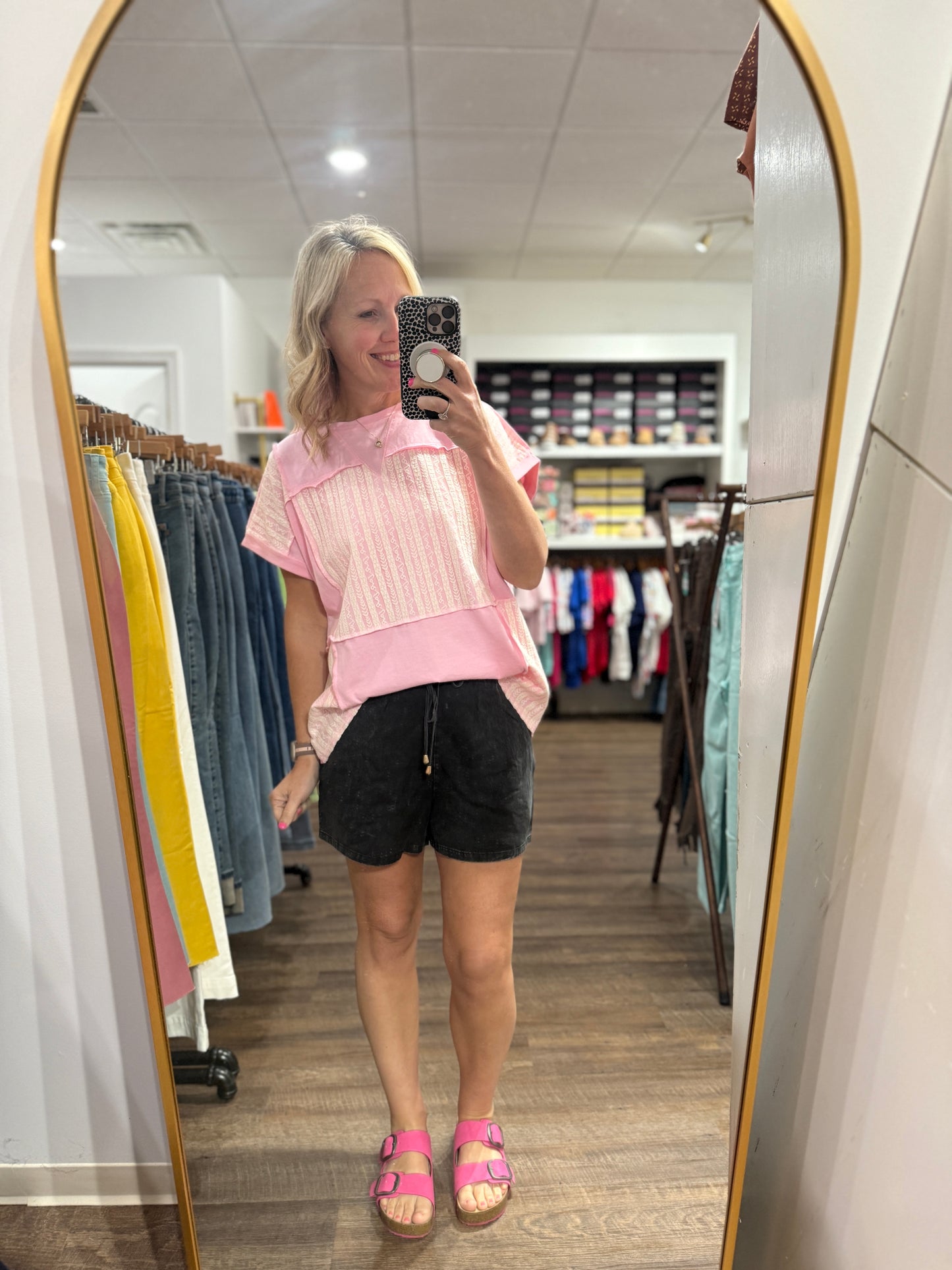 Pink Lace Top