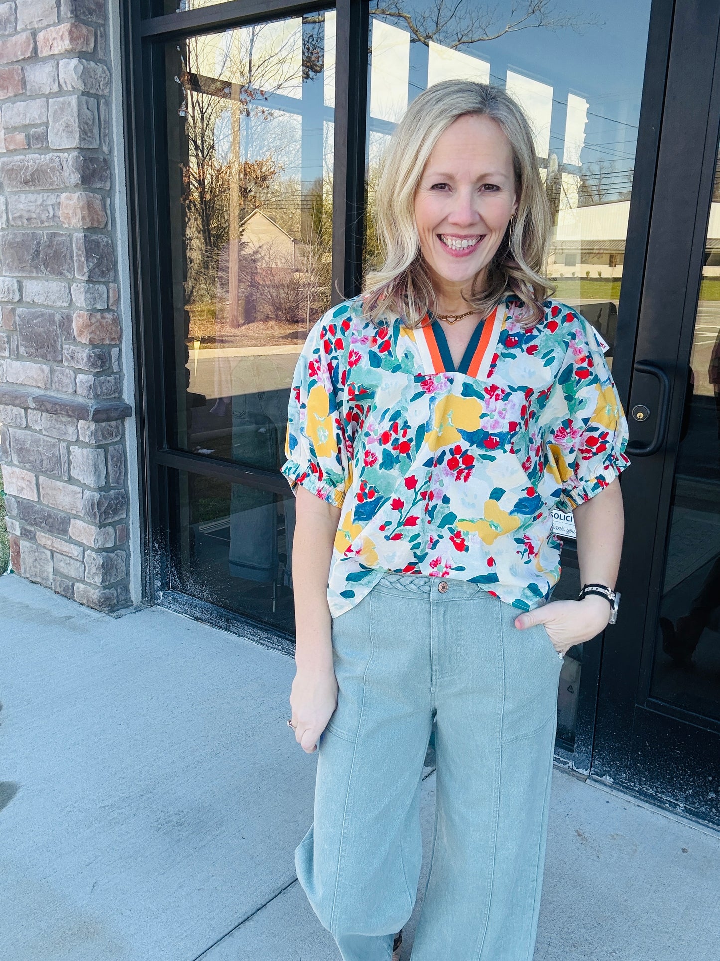 Meadow Breeze Top- Green